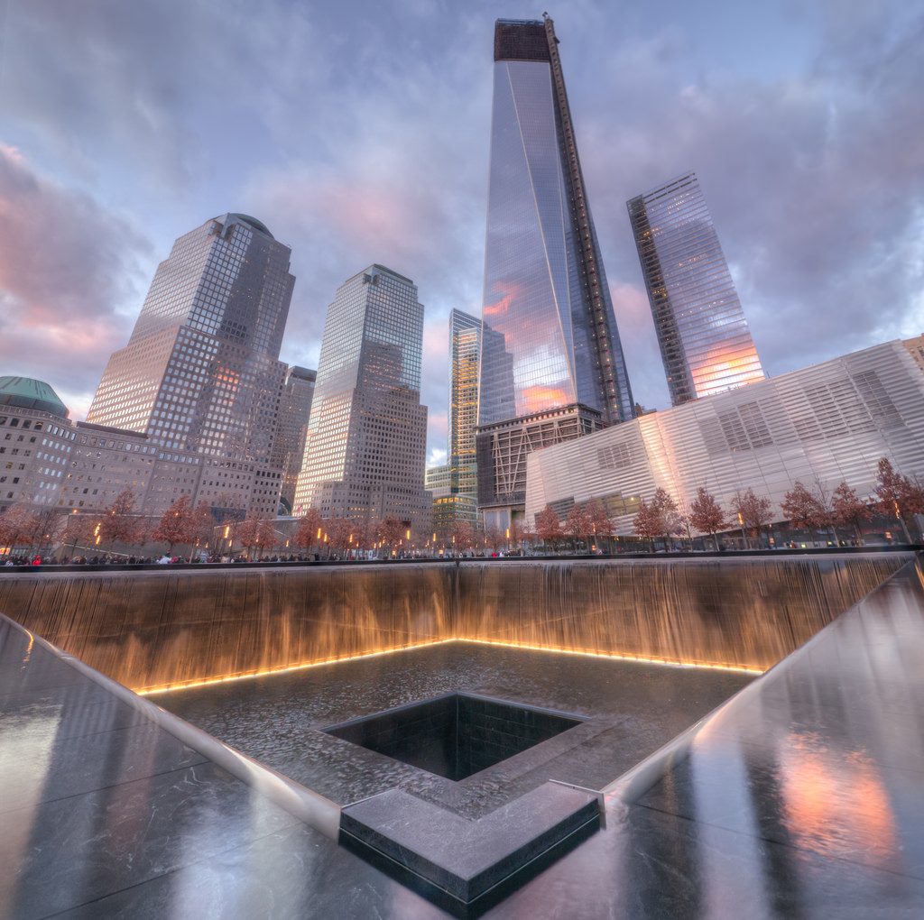 The 9/11 Memorial. Creative Commons, photo by DMZ111.
