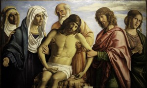 Mary Magdalene with Nicodemus and John.